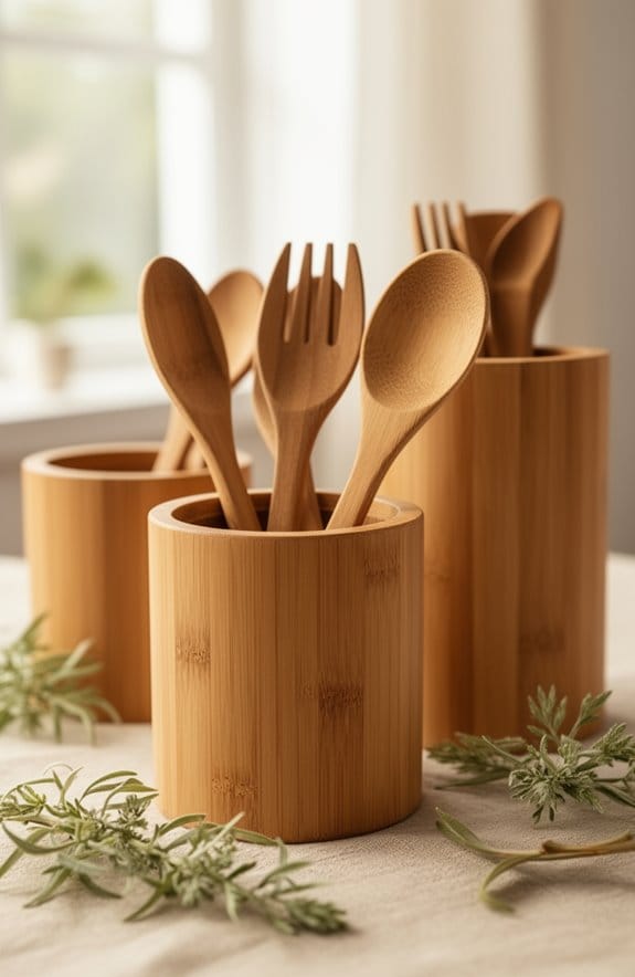 bamboo utensil holder ideas