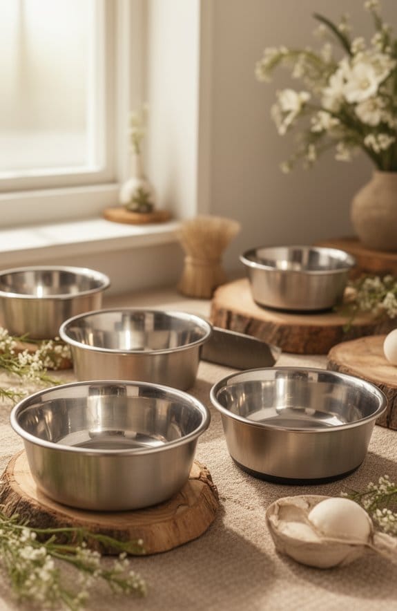 durable stainless steel pet bowls